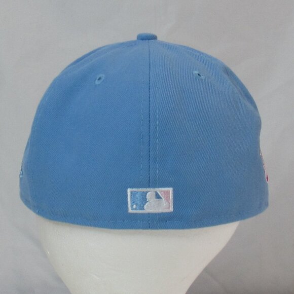 New Era 59Fifty MLB Houston Astros 45th Anniversary Blue/Pink Fitted Hat Size 7 - Picture 4 of 8
